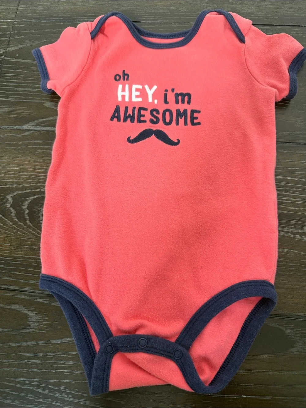 4 baby onesies 12-18 months different brands bodysuits blue green red brown